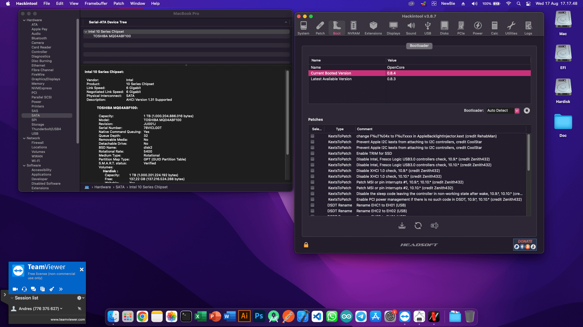Acer Swift 3 SF314 54G 51WS 5th [KabyLake R + Intel UHD 620 + I2C]   OpenCore 8